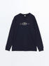 LC Waikiki Crew Neck Printed Long Sleeve Boy T-shirt